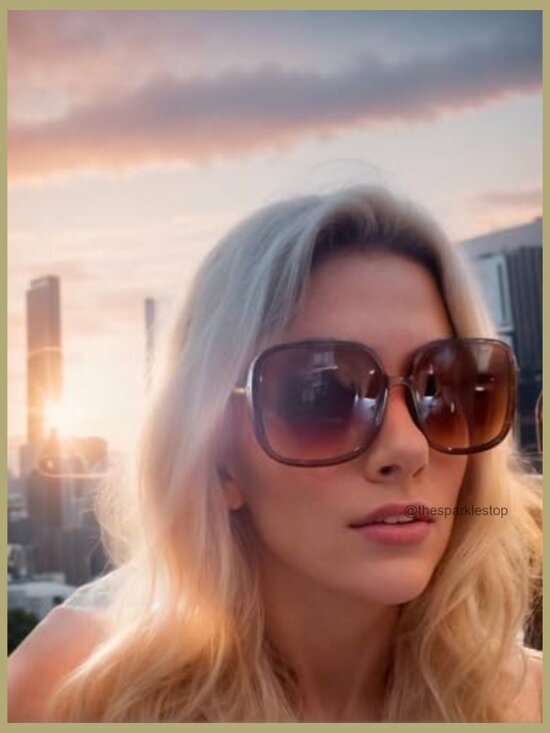 Oversized Square Hybrid Butterfly Fashion Sunglasses with UV Protection main image 7